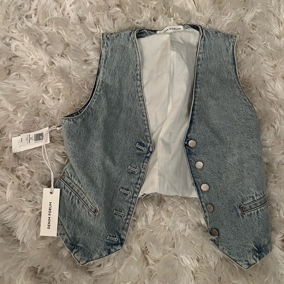 Denim Forum Tops - Denim Forum Blue Denim Vest